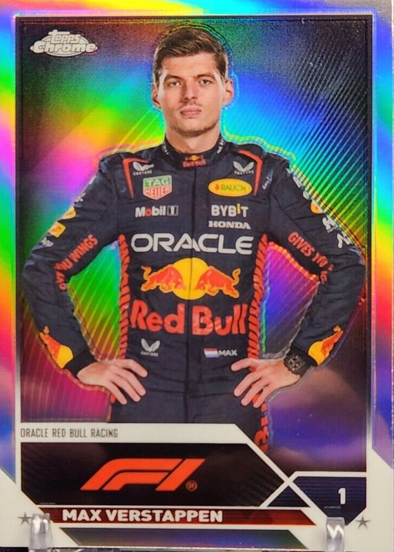 Max Verstappen 2023 Topps Chrome Formula 1 #1 Refractor PSA 10