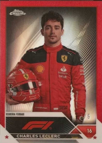 Charles Leclerc 2023 Topps Chrome Formula 1 #5 Red Refractor /5 