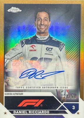 2023 Topps Chrome Formula 1 #CAC-DR Autographs - Gold Refractor /50