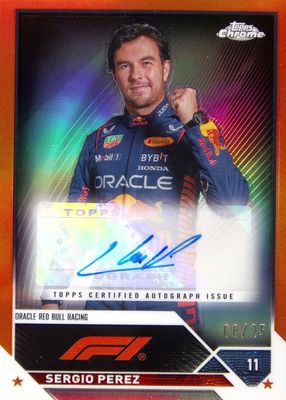 Sergio Perez 2023 Topps Chrome Formula 1 #CAC-SP Autographs