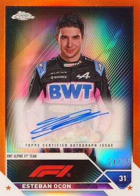 2023 Topps Chrome Formula 1 #CAC-EO Autographs - Orange Refractor /25