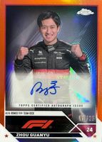 Zhou Guanyu 2023 Topps Chrome Formula 1 #CAC-ZG Autographs