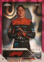 Oscar Piastri 2023 Topps Chrome Formula 1 #40 Fuchsia Lava