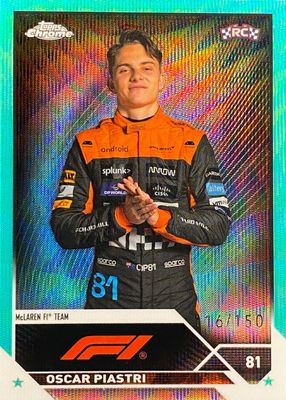 2023 Topps Chrome Formula 1 #40 Aqua Wave Refractor /150