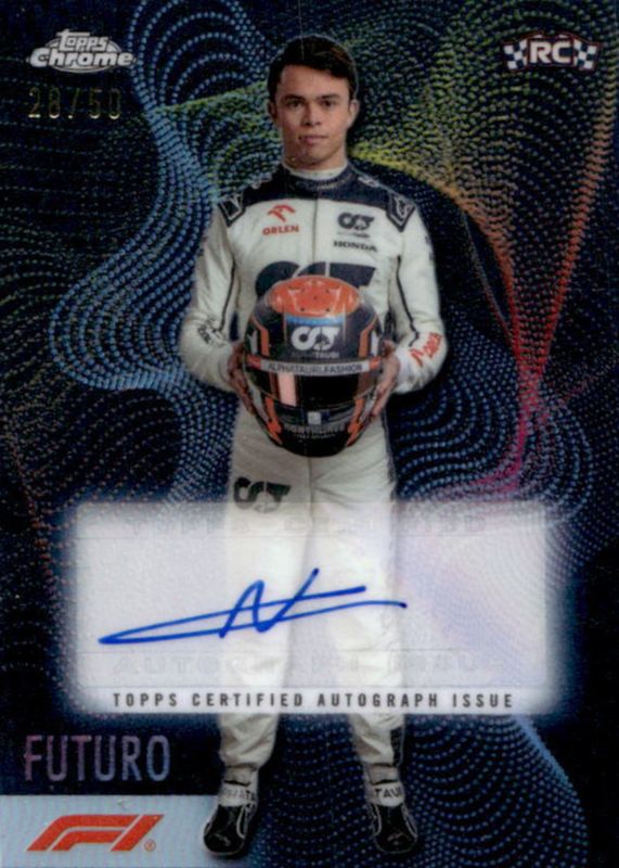 Nyck de Vries 2023 Topps Chrome Formula 1 #FT-NDV Futuro Autographs /50 Rookie SGC 9