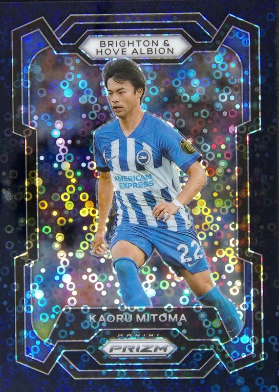 Kaoru Mitoma 2023 Prizm Premier League #99 Breakaway Black /1 Rookie SGC 9.5