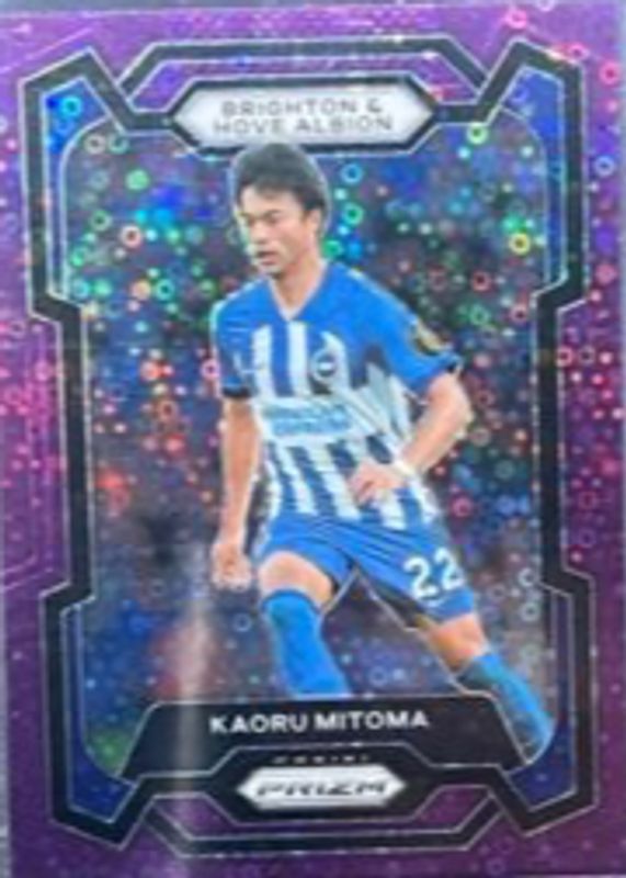 Kaoru Mitoma 2023 Prizm Premier League #99 Breakaway Purple /25 Rookie SGC 9.5