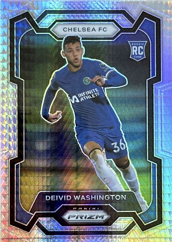 Deivid Washington 2023 Prizm Premier League #199 Hyper Rookie BGS 9