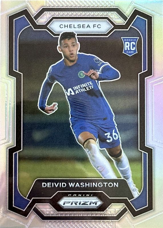 Deivid Washington 2023 Prizm Premier League #199 Silver Rookie SGC 10