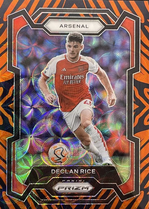 Declan Rice 2023 Prizm Premier League #23 Choice Tiger Stripe /(SSP) BGS 9.5