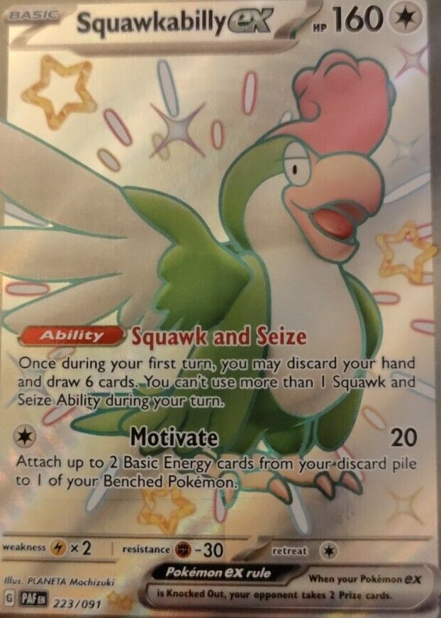 squawkabilly pokemon card Pokemon Scarlet and Violet Paldea Evolved Squawkabilly #264/193 Full A –  Rotterdam Comics main image 0