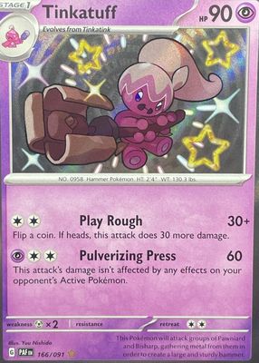 2024 Scarlet & Violet: Paldean Fates #166/091 Shiny Rare