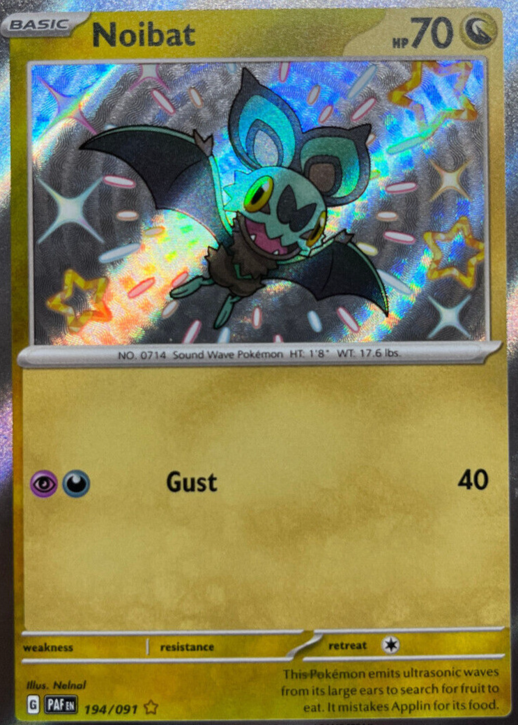 Noibat 2024 Scarlet & Violet: Paldean Fates #194/091 Shiny Rare