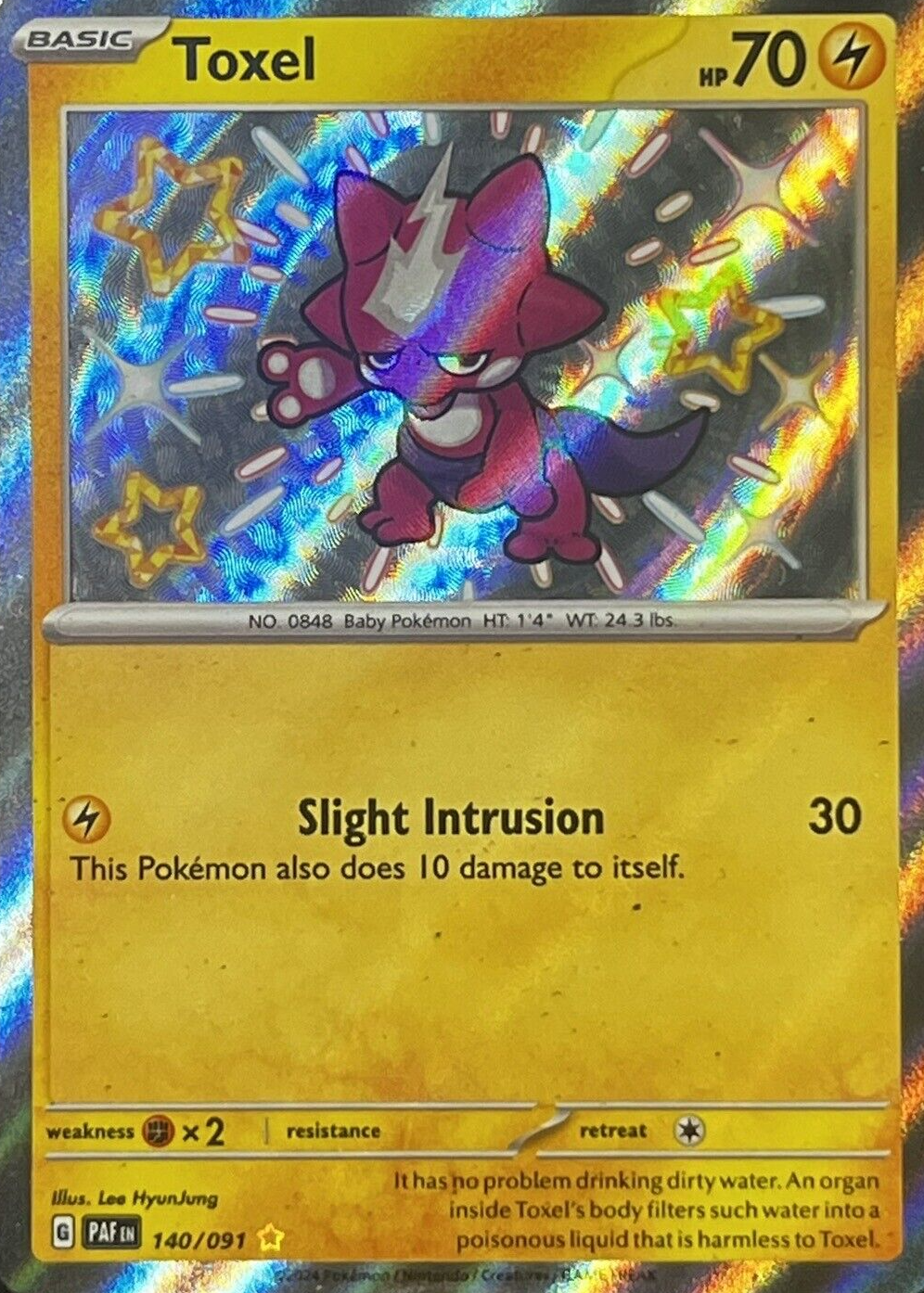 Toxel 2024 Scarlet & Violet: Paldean Fates #140/091 Shiny Rare Price Guide  - Sports Card Investor