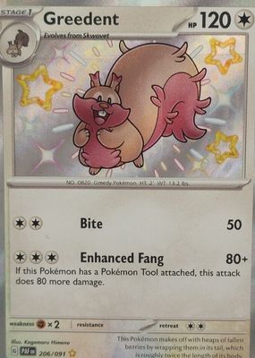 2024 Scarlet & Violet: Paldean Fates #206/091 Shiny Rare