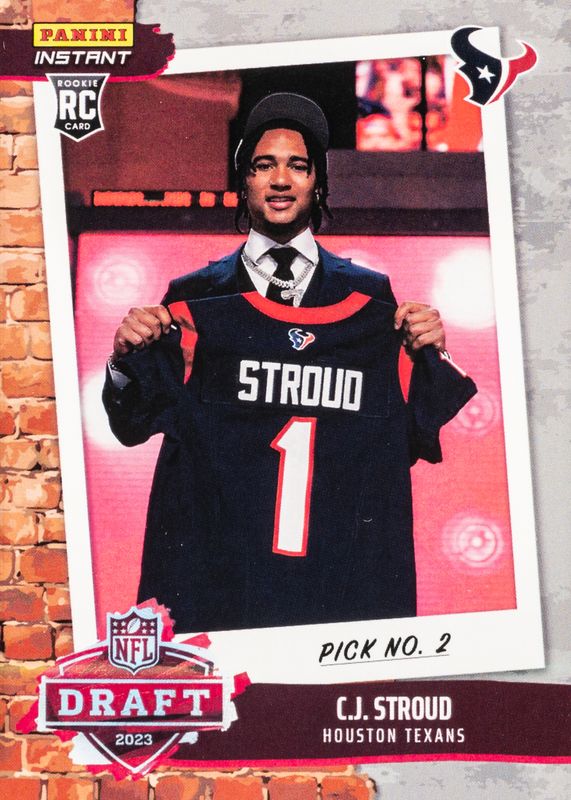 CJ Stroud 2023 Panini Instant #DN2 Draft Night (Print Run: 2,725) Rookie SGC 8.5