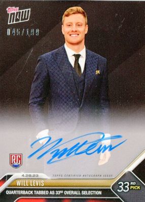 2023 Topps Now Draft #D-3A/G Autographs /199