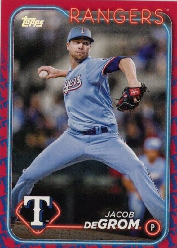 Jacob deGrom 2024 Topps #171 Team Color Border Variation /(SSP) SGC 9