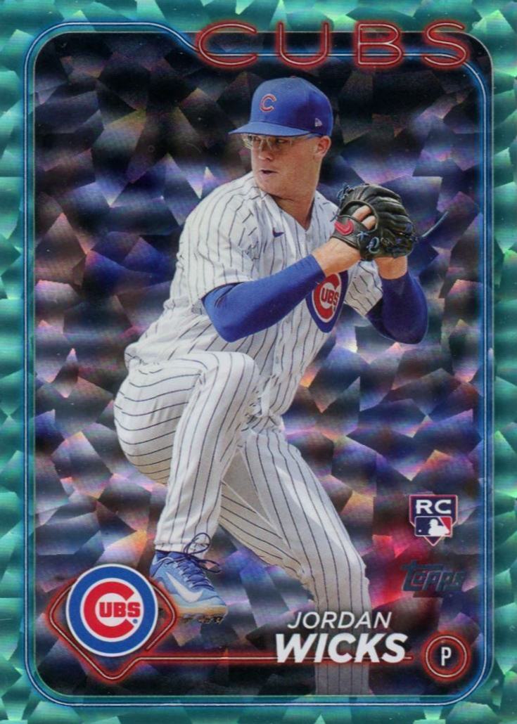 Jordan Wicks 2024 Topps #613 Aqua Crackle Foilboard /399 Price