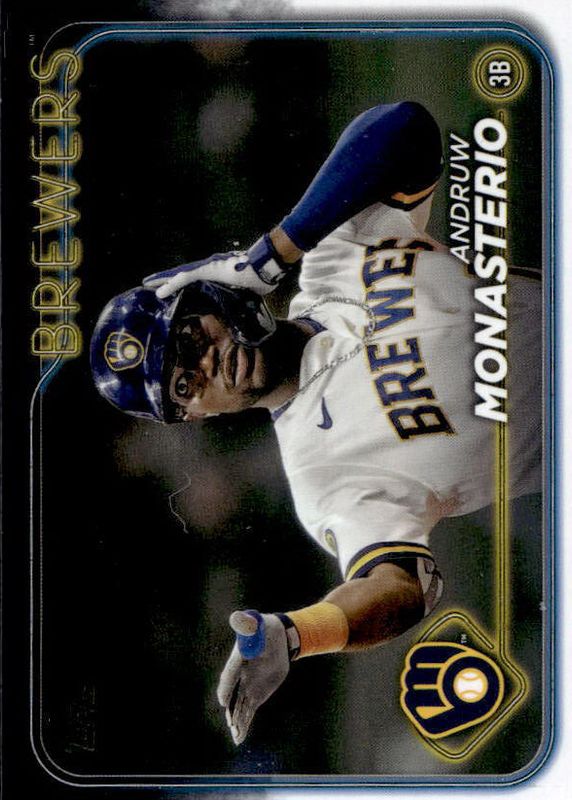 Andruw Monasterio 2024 Topps #240 Golden Mirror Image Variation /(SSP) SGC 10