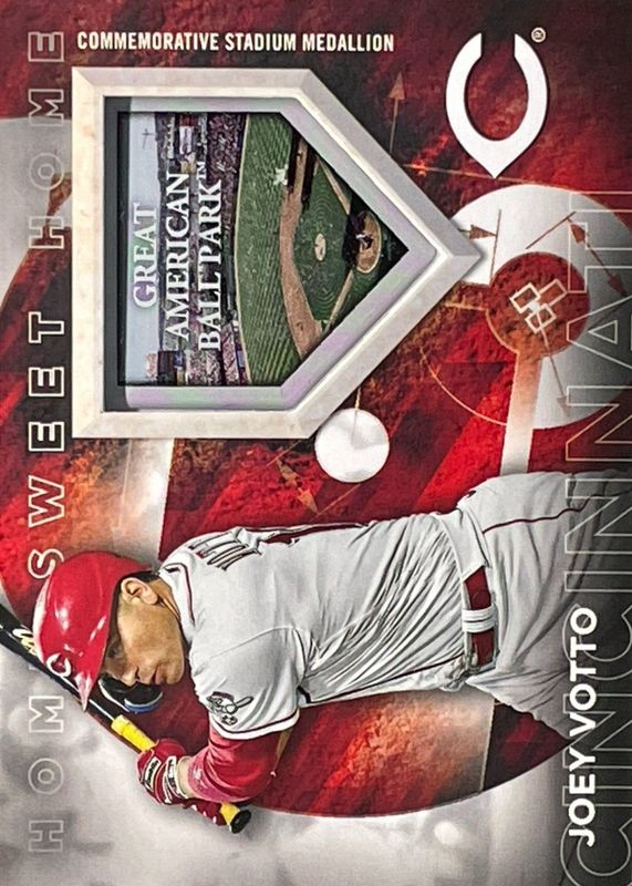 Joey Votto 2024 Topps #HSH-JV Home Sweet Home Stadium Medallion /299 PSA 10