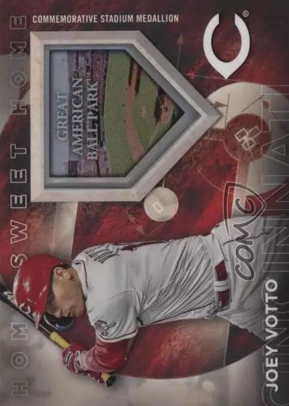 Joey Votto 2024 Topps #HSH-JV Home Sweet Home Stadium Medallion - Gold /75 PSA 10