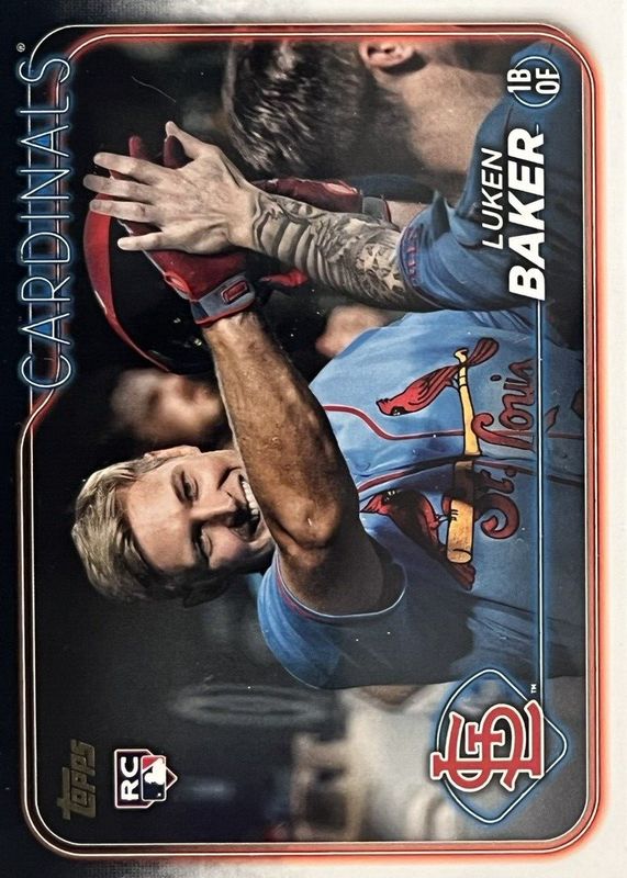 Luken Baker 2024 Topps #207 Golden Mirror Image Variation /(SSP) Rookie RAW