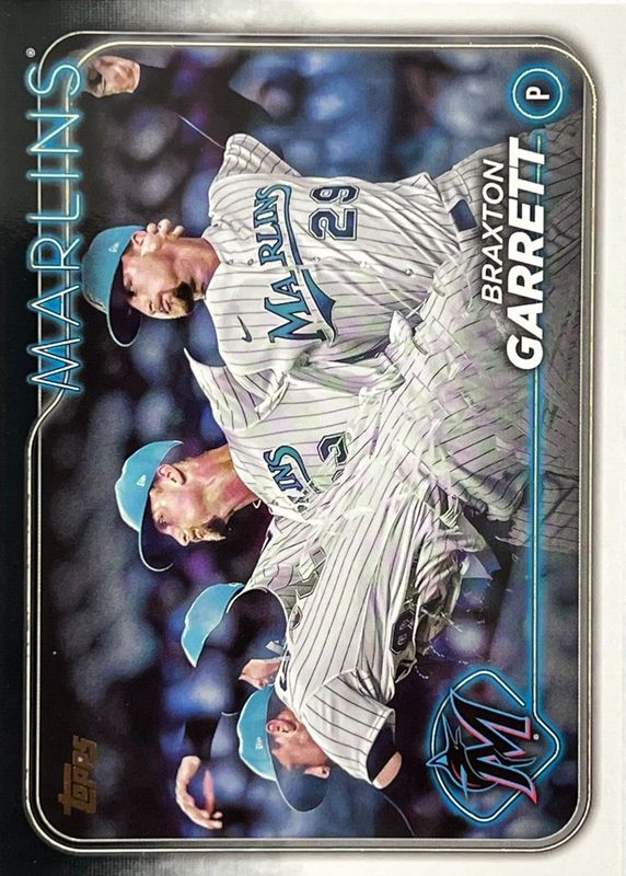 Braxton Garrett 2024 Topps #323 Golden Mirror Image Variation /(SSP) RAW