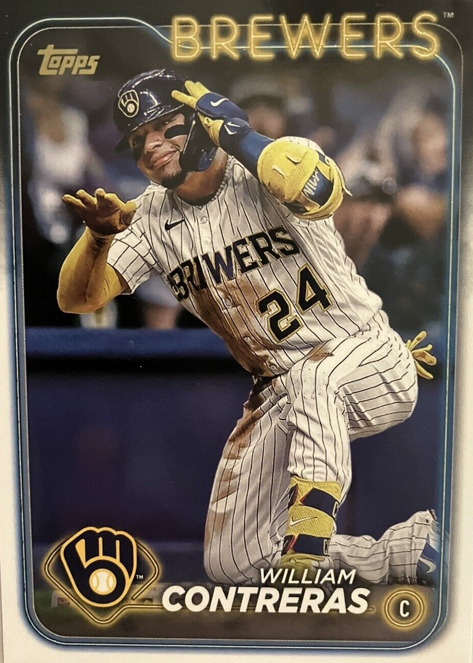 William Contreras 2024 Topps #61 Golden Mirror Image Variation