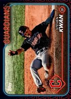 Steven Kwan 2024 Topps #312 Team Color Border Variation