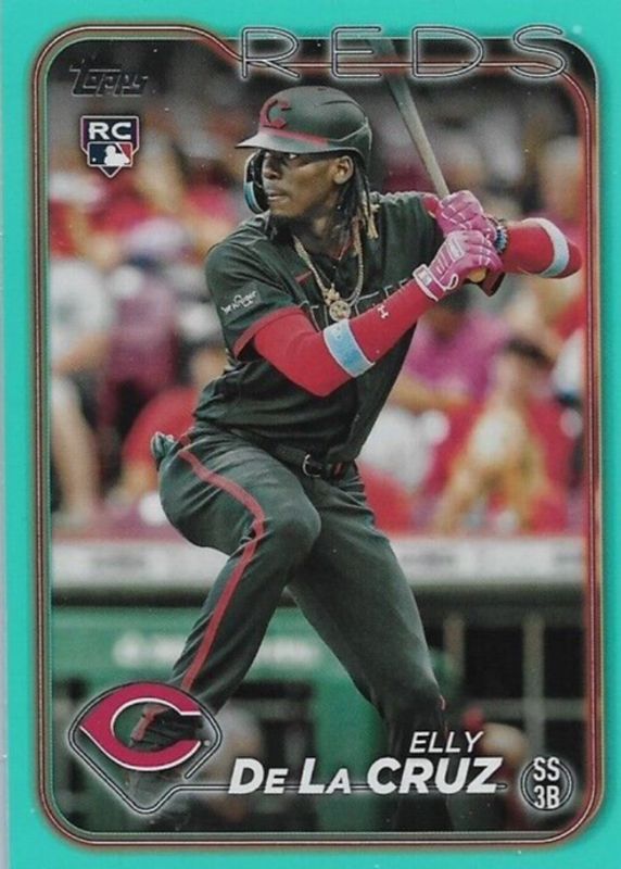 Elly De La Cruz 2024 Topps #141 Aqua Rookie RAW