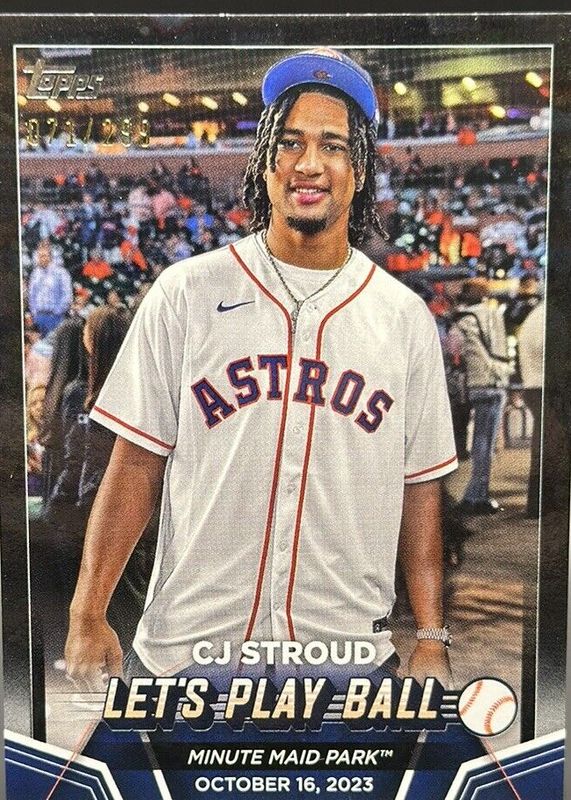 CJ Stroud 2024 Topps #PB-1 Let's Play Ball - Black /299 PSA 10