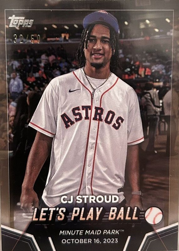 CJ Stroud 2024 Topps #PB-1 Let's Play Ball - Gold /50 RAW