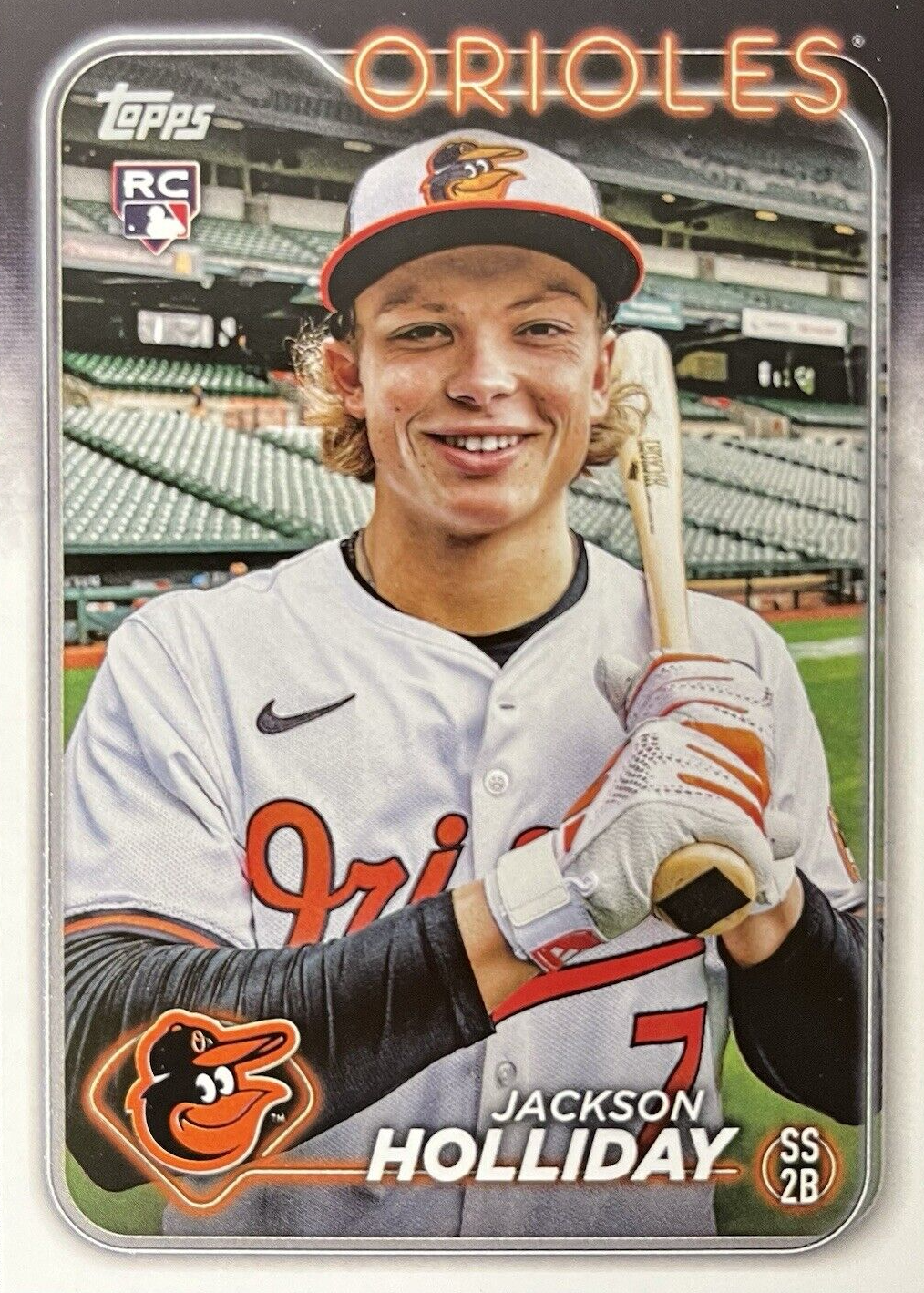 Jackson Holliday 2024 Topps #697 Fun Face Variation (Black Box
