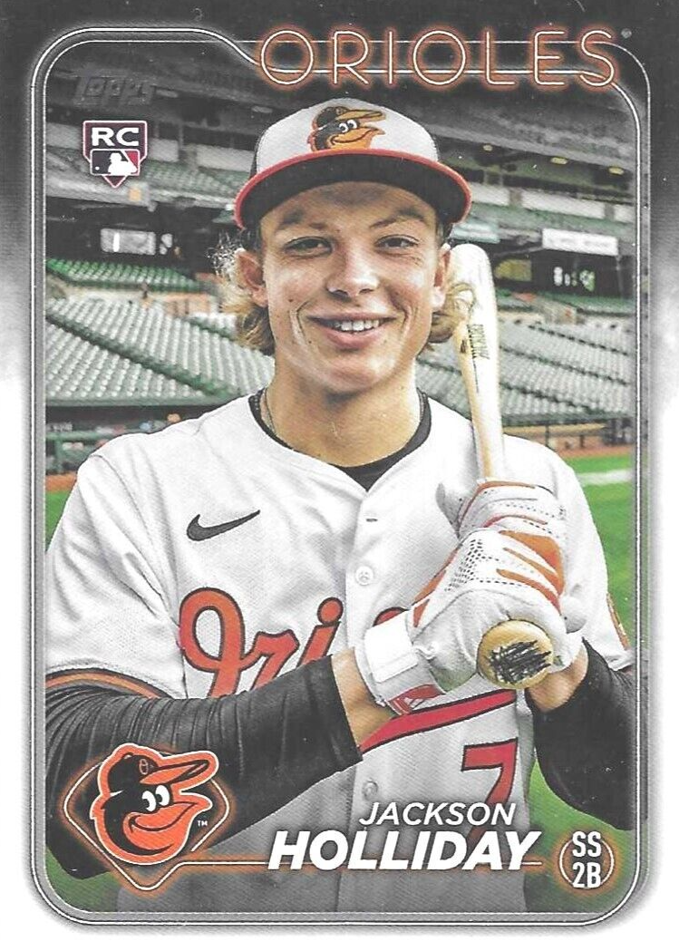 Jackson Holliday 2024 Topps #697 Fun Face Variation (Black