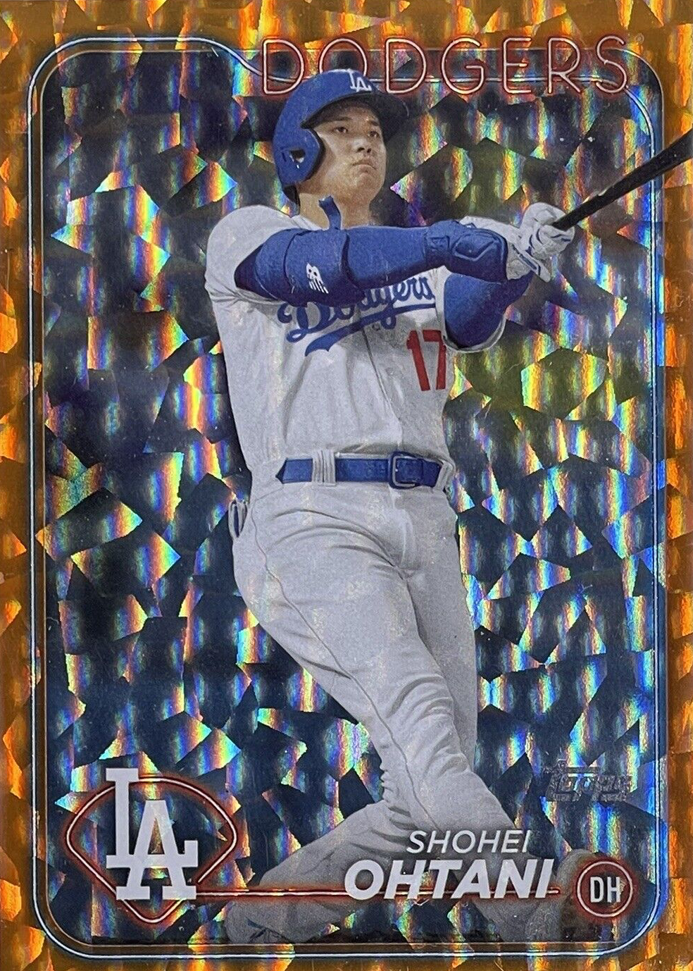 Shohei Ohtani 2024 Topps #500 Orange Crackle Foilboard /299 Price