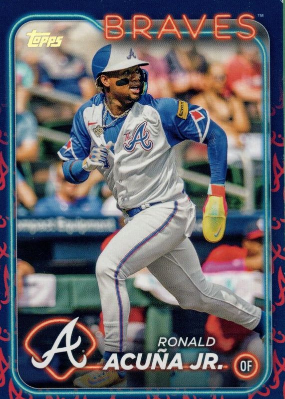 Ronald Acuna Jr. 2024 Topps #1 Team Color Border Variation /(SSP) BGS 9.5