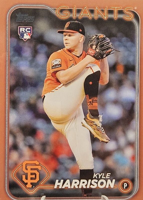 Kyle Harrison 2024 Topps #667 Mother's Day Hot Pink /50 Rookie RAW