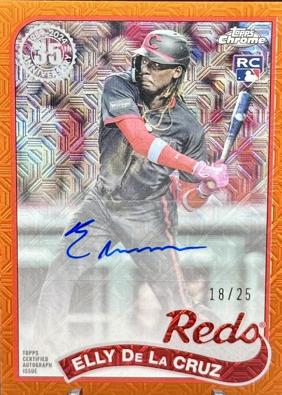 Elly De La Cruz 2024 Topps Silver Pack #2T89C-50 1989 Chrome Promo