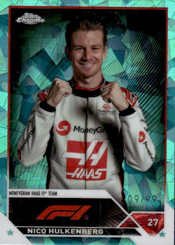 Nico Hulkenberg 2023 Topps Chrome Formula 1 Sapphire Edition #46 Aqua /99 RAW