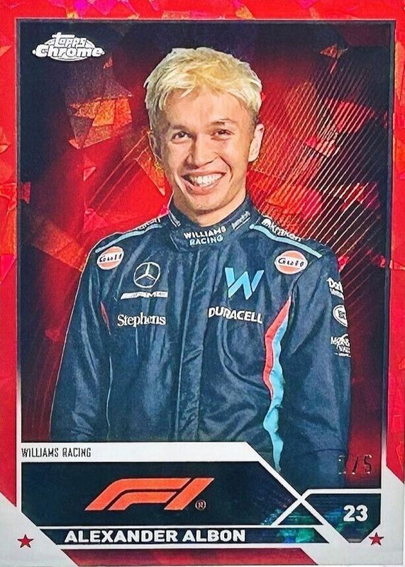 Alexander Albon 2023 Topps Chrome Formula 1 Sapphire Edition #61 Red /5 SGC 10