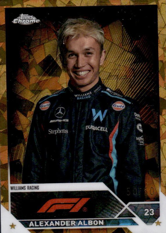 Alexander Albon 2023 Topps Chrome Formula 1 Sapphire Edition #61 Gold /50 PSA 9