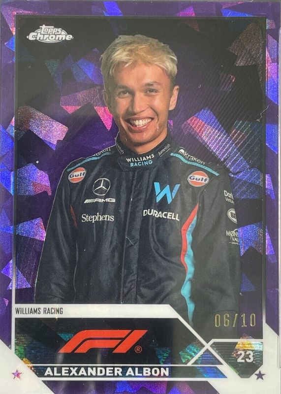 Alexander Albon 2023 Topps Chrome Formula 1 Sapphire Edition #61 Purple /10 RAW