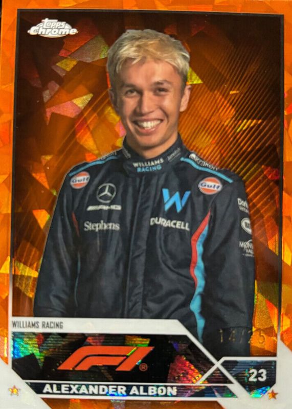 Alexander Albon 2023 Topps Chrome Formula 1 Sapphire Edition #61 Orange /25 SGC 9.5