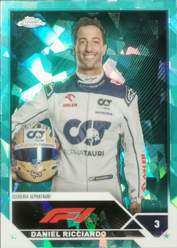 Daniel Ricciardo 2023 Topps Chrome Formula 1 Sapphire Edition #69 Aqua /99 PSA 10