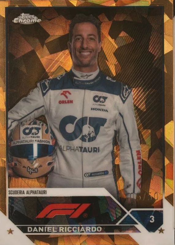 Daniel Ricciardo 2023 Topps Chrome Formula 1 Sapphire Edition #69 Gold /50 RAW