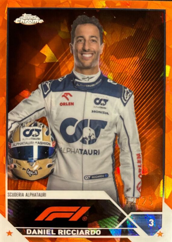 Daniel Ricciardo 2023 Topps Chrome Formula 1 Sapphire Edition #69 Orange /25 PSA 10