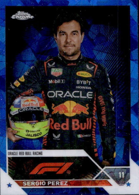 Sergio Perez 2023 Topps Chrome Formula 1 Sapphire Edition #9 Base RAW