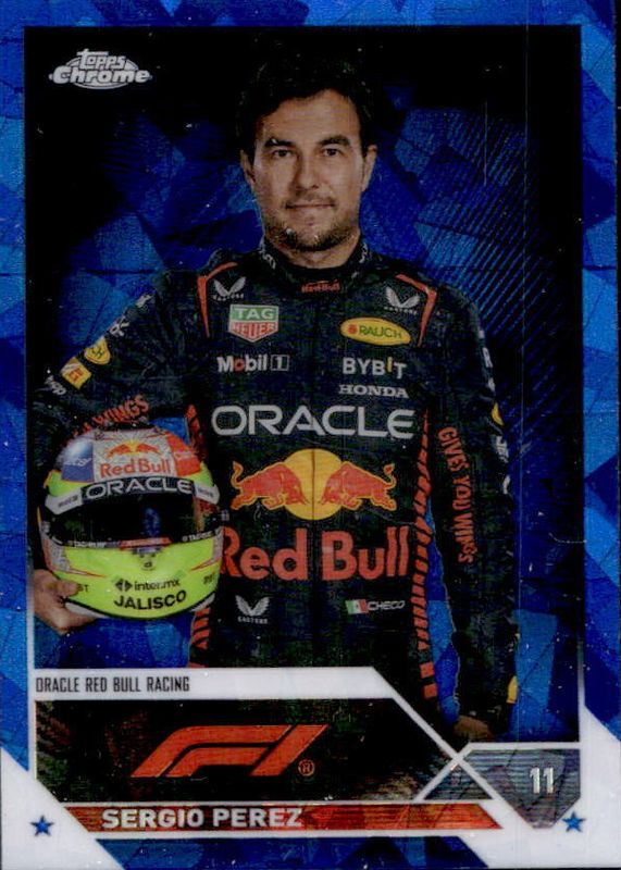 Sergio Perez 2023 Topps Chrome Formula 1 Sapphire Edition #9 Base PSA 10