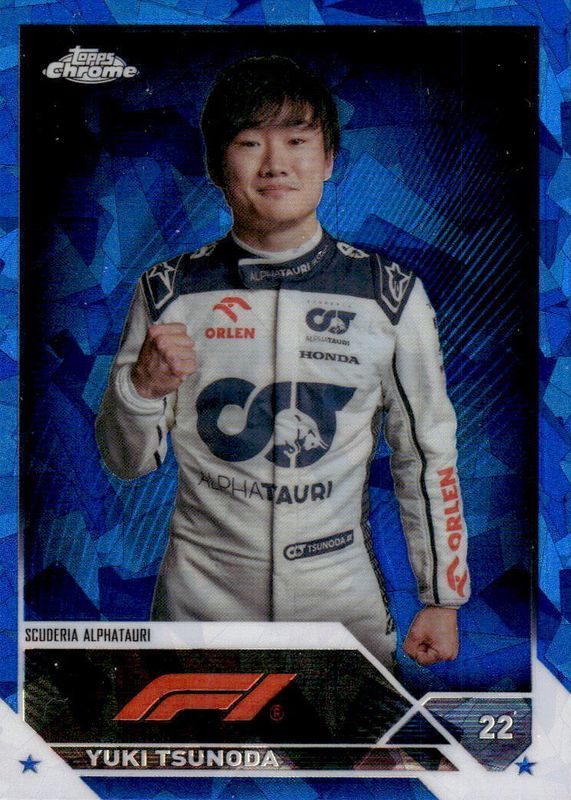 Yuki Tsunoda 2023 Topps Chrome Formula 1 Sapphire Edition #55 Base RAW